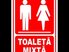 Indicator rosu  toaleta mixta